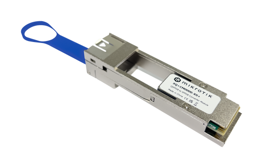 MikroTik XQ+CM0000-XS+, QSFP28 to SFP28 converter that allows the use of SFP28 25G/10G/1G modules in QSFP28 100G/40G ports - sentinet.gr