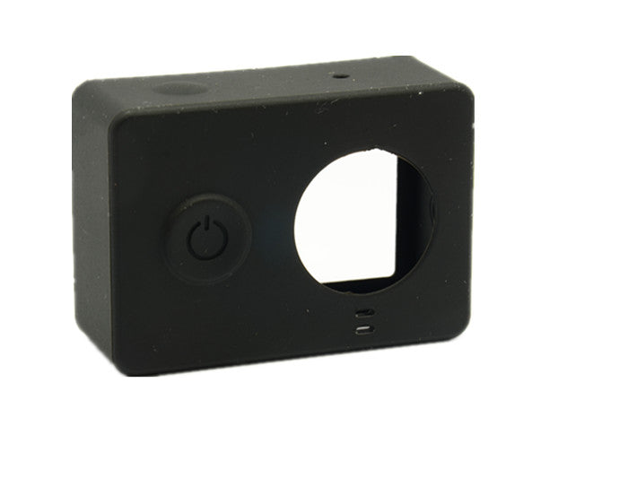 Silicone Rubber Case Cover for Xiaomi Yi - Black - sentinet.gr