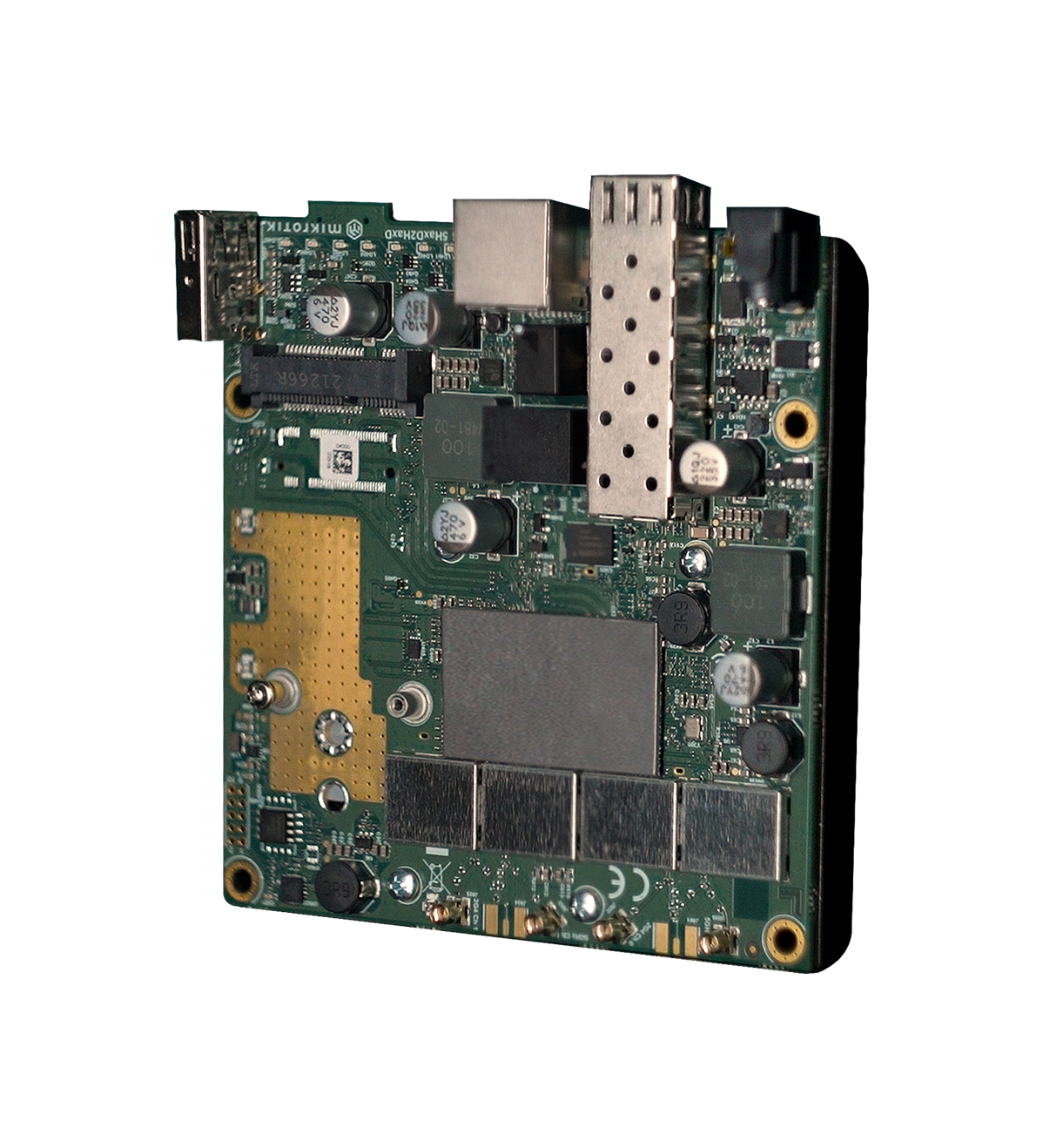 MikroTik L23UGSR-5HaxD2HaxD, Dual-Core 800MHz, 256MB, 1xGigabit, 1xSFP 2.5G, onboard Dual Band 2x2 802.11a/n/ac/ax WiFi 6, 1xNano SIM, 1xMiniPCI-e, 1xUSB, L4 - sentinet.gr