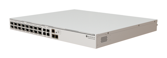 MikroTik CRS520-4XS-16XQ-RM, Quad Core 2GHz, 4GB, 2x10G Ethernet, 4x25G SFP28, 16x100G QSFP28, 1xEthernet, Dual PSU, L5 - sentinet.gr