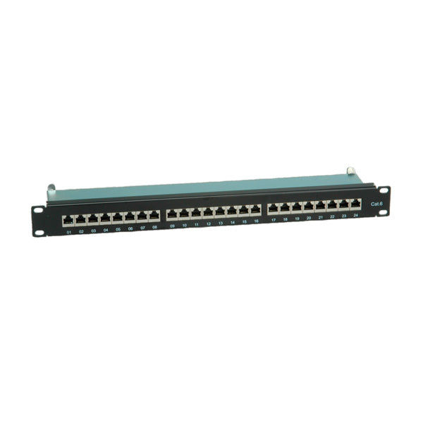 VALUE PATCHPANEL 24 PORT CAT6 STP ΜΑΥΡΟ - (26.99.0353) - sentinet.gr