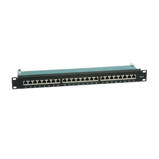 VALUE PATCHPANEL 24 PORT CAT6 STP ΜΑΥΡΟ - (26.99.0353) - sentinet.gr