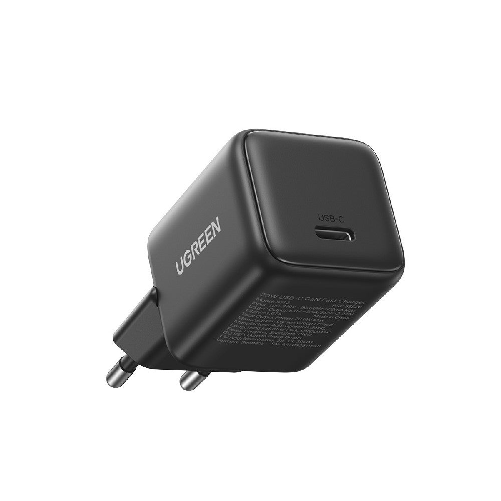 UGREEN X512-55528, Mini 20W PD GaN Tech Charger, Grey - sentinet.gr