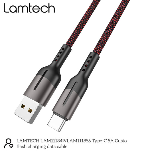 Lamtech USB Type-C Super Fast Charging Cable 5A 1.2m - (LAM111849) - sentinet.gr