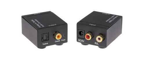 ANGA CVA-3005 Μετατροπέας Stereo RCA σε Ψηφιακό Ήχου Toslink ή Coaxial (περιλαμβάνει τροφοδοτικό 5V/1A) - sentinet.gr