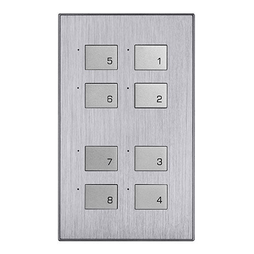 HDL iAlluminium Series 8 Button Smart Wall Panel (HDL-M/P04.3) - sentinet.gr