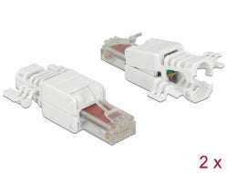 Delock 86416 RJ45 plug Cat.6 UTP toolfree 2 pieces - sentinet.gr