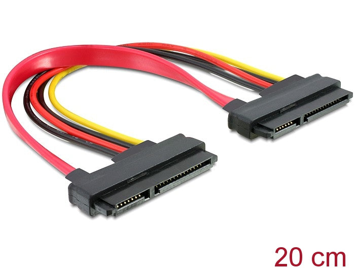 Delock Cable SATA 22pin > 22pin female / female 20cm (84406) - sentinet.gr