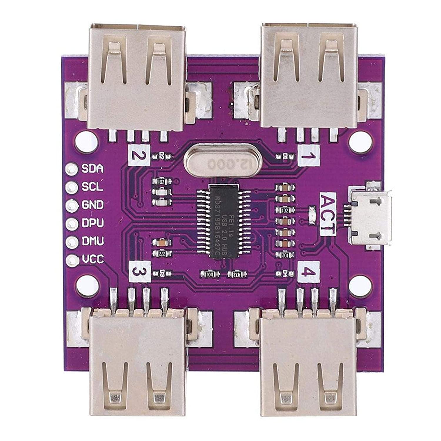 CJMCU-204 USB 2.0 HUB 4-Port Controller Module High Speed DC 5V 500mA - sentinet.gr