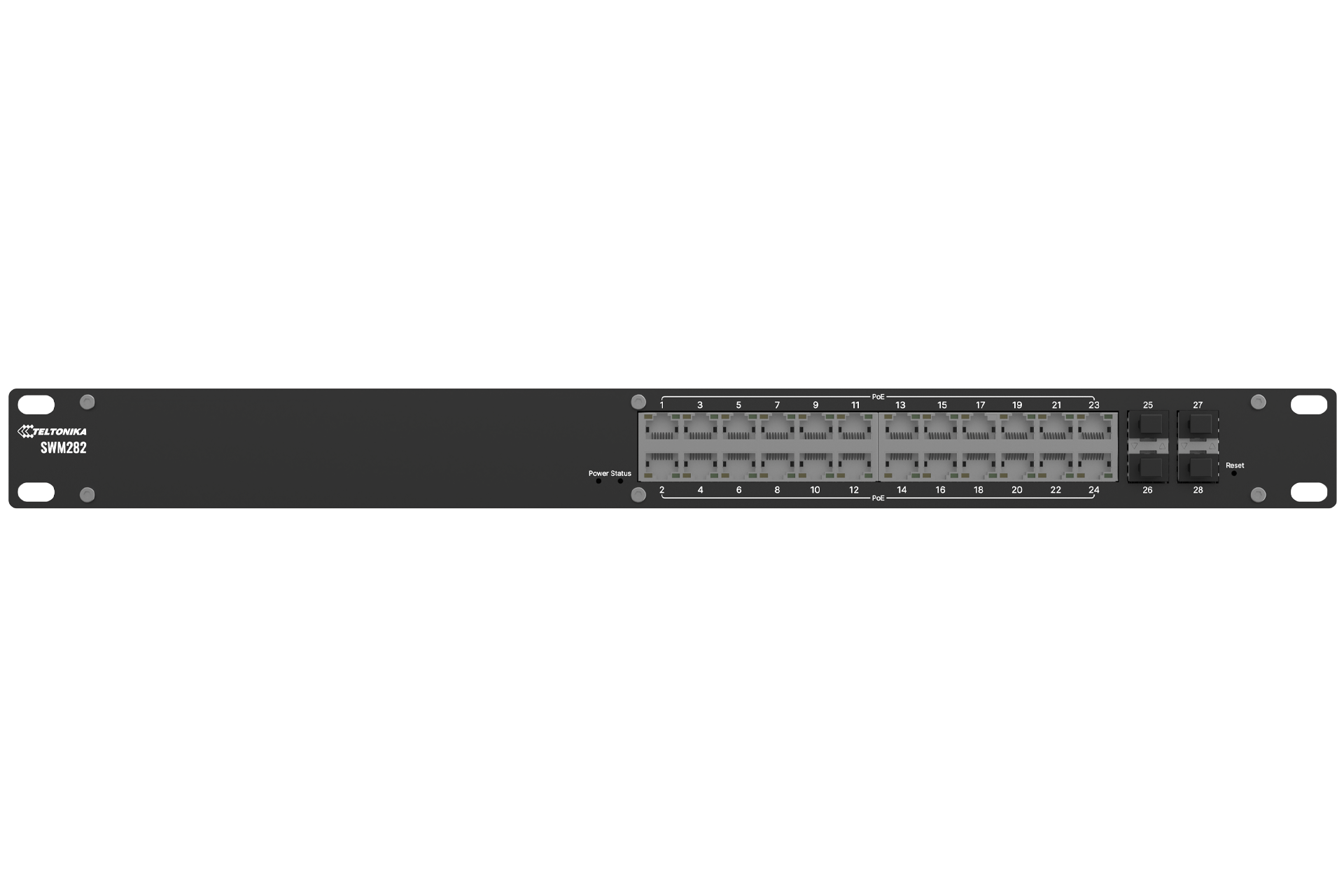 Teltonika SWM282, 24-Port Gigabit Smart Switch with 24-Port PoE+ and 4xSFP - sentinet.gr