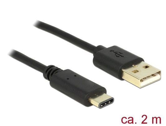 Delock 83327 USB CABLE Type-C male to USB 2.0 type-A male 2m - sentinet.gr