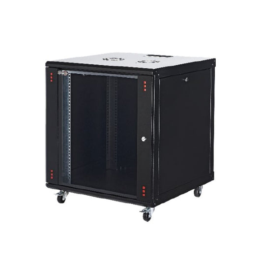 ΕLΕGΑΝΤ Rack Επιδαπέδιο 32U με βάθος 80 cm με τροχούς & διπλό ανεμιστήρα με θερμοστάτη - (ELGR32U6080BL1314FFNT2) - sentinet.gr