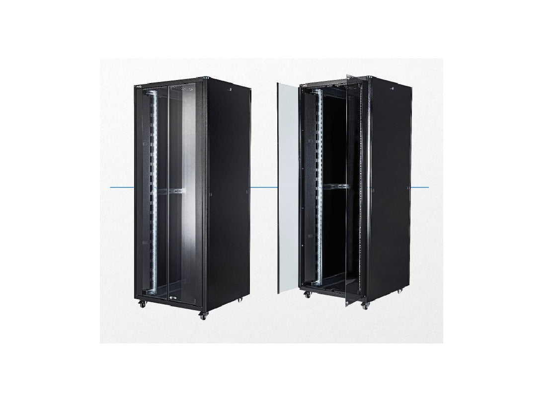 ELEGANT Rack Επιδαπέδιο 26U με βάθος 80cm - Black - (ELGT26U6080BL111) - sentinet.gr