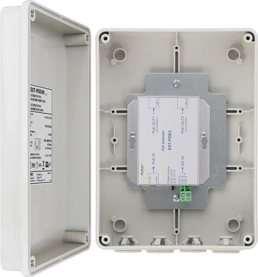 PULSAR EXT-POE4H, Outdoor Ethernet PoE Repeater 1in - 2out - sentinet.gr