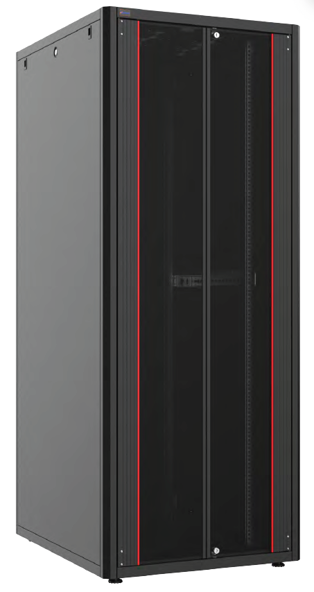 MIRSAN Επιδαπέδια καμπίνα 42U 80cm x 100cm,1 FRONT 2 REAR Διάτρητες & κάθετους οδηγούς - (GTN42U81.01_PRF63) - sentinet.gr