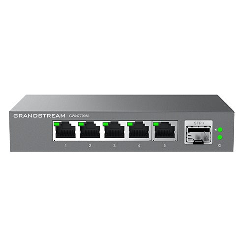 Grandstream GWN7700M, 5-Port 2.5G Multi-Gigabit and 1 SFP+ Port Unmanaged Network Switch - sentinet.gr