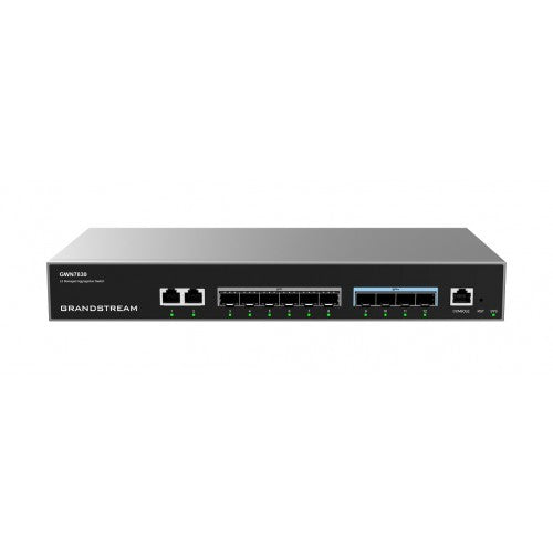 Grandstream GWN7830, Layer 3 Aggregation Managed Switch with 2 Gigabit Ethernet Ports, 6 (1G) SFP and 4 (10G) SFP+ Ports - sentinet.gr