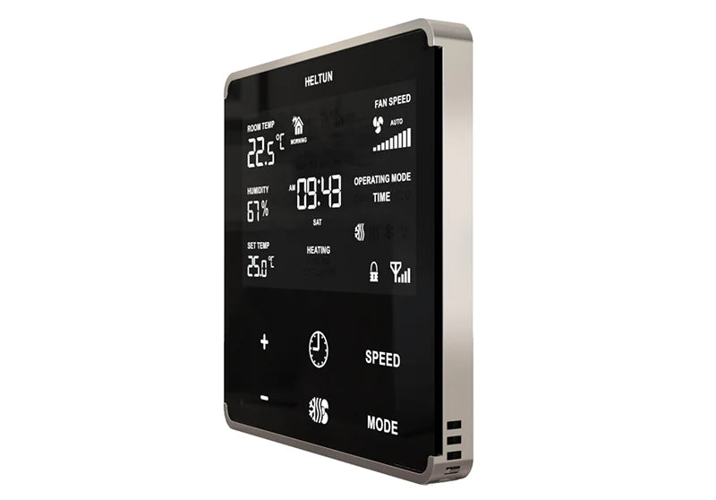 Z-Wave Plus V2 Heltun Fan Coil Thermostat Black (HE-FT01) - sentinet.gr