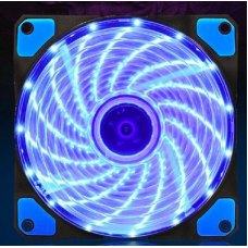 120mm LED Ultra Silent Computer PC Case Fan 15 LEDs 12V Blue - sentinet.gr
