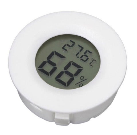White Round LCD Display Thermometer - Hygrometer - sentinet.gr