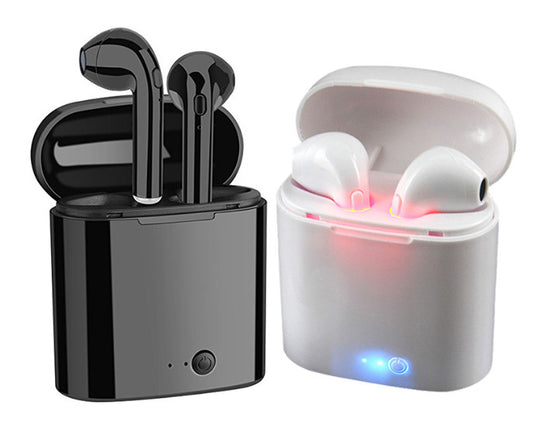 i7S TWS True Wireless Bluetooth Earbuds Earphone Earpieces with Charging Box - White - sentinet.gr