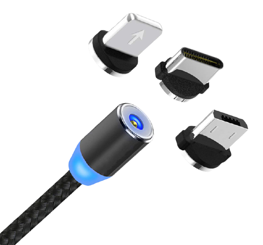 Magnetic Cable Micro/Type C /iPhone 1m (OEM) - sentinet.gr