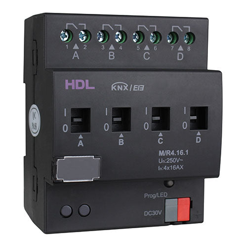 HDL 16A Relay Module 4CH (HDL-M/R04.16.1) - sentinet.gr