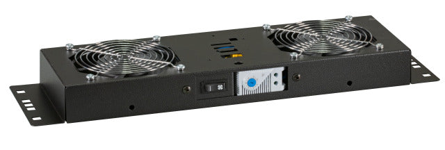 ELEGANT Σετ ανεμιστήρα x2, με θερμοστάτη για επίτοιχο rack Black - (PABLWLFNT2) - sentinet.gr