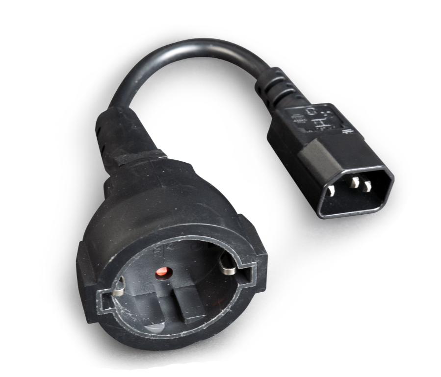 Cablexpert Power Adapter Cord (C14 Male to Schuko Female) - (PC-SFC14M-01) - sentinet.gr