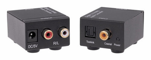 ANGA QA-C102 Μετατροπέας Ψηφιακού Ήχου Toslink ή Coaxial σε Stereo RCA (περιλαμβάνει τροφοδοτικό 5V/1A) - sentinet.gr