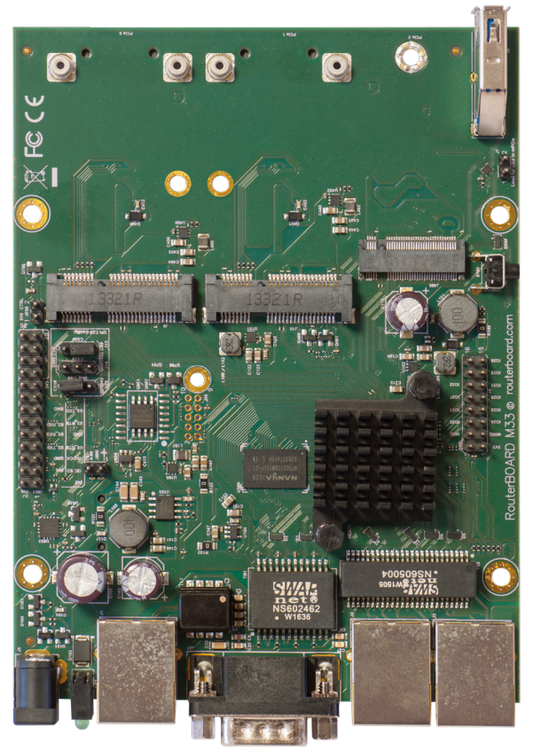 MikroTik RBM33G, Dual-Core 880MHz, 256MB, 3xGigabit, 2x miniPCIe, 2xSIM card slot, L4 - sentinet.gr