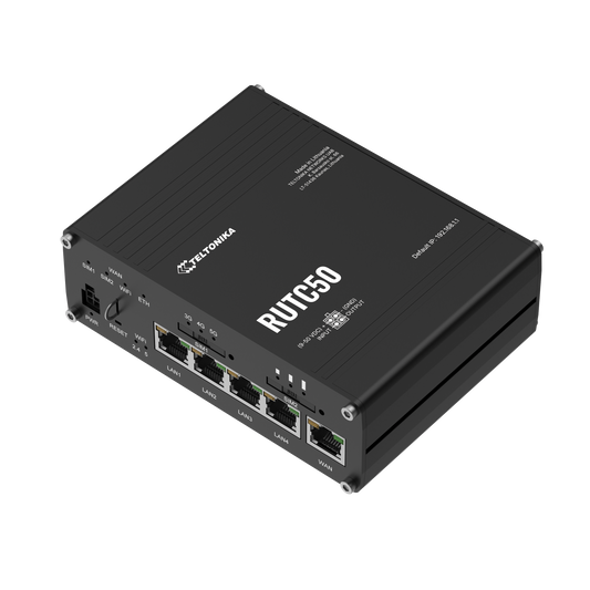 Teltonika RUTC50 5G LTE Industrial Wi-Fi 6 Router - sentinet.gr