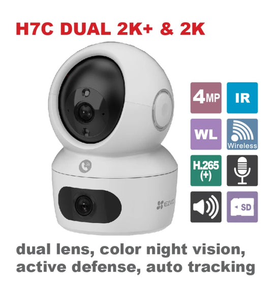 EZVIZ H7C Dual 2K Pan & Tilt Indoor Wi-Fi Camera (CS-H7c-R100-8G44WF) - sentinet.gr