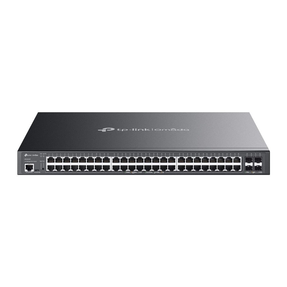 TP-Link SG3452XP v2.20, Omada 48-Port Gigabit and 4-Port 10GE SFP+ L2+ Managed Switch with 48-Port PoE+ - sentinet.gr