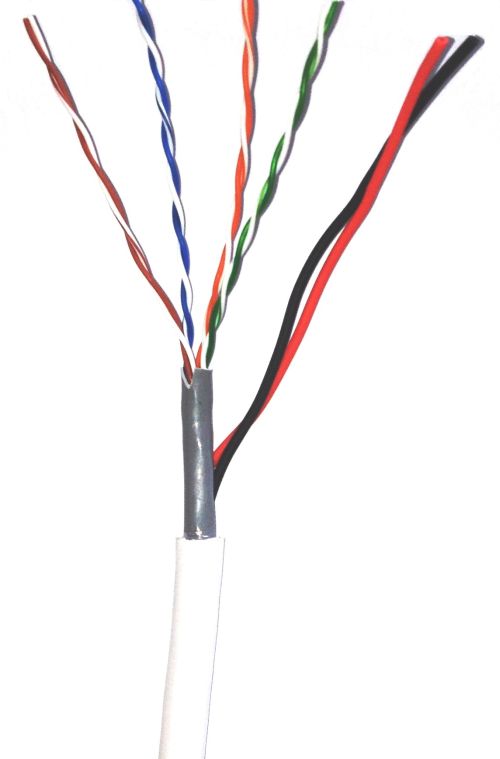 ANGA ST-CC03 Καλώδιο UTP Cat5e + 2 x 0.50mm CCA/PVC - sentinet.gr