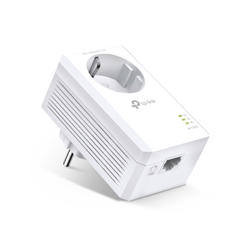 TP-Link TL-PA7017P v4.0, AV1000 Gigabit Passthrough Powerline Adapter - sentinet.gr