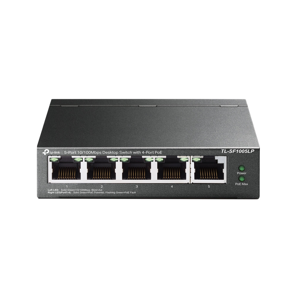 TP-Link TL-SF1005LP v2.0, 5-Port 10/100Mbps Desktop Switch with 4-Port PoE - sentinet.gr