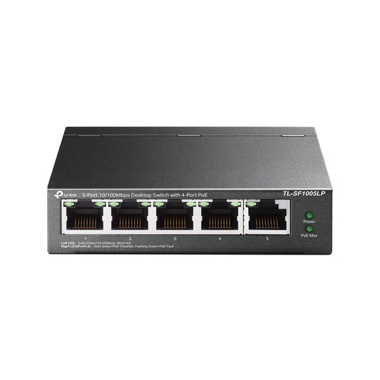 TP-Link TL-SF1005LP v2.0, 5-Port 10/100Mbps Desktop Switch with 4-Port PoE - sentinet.gr