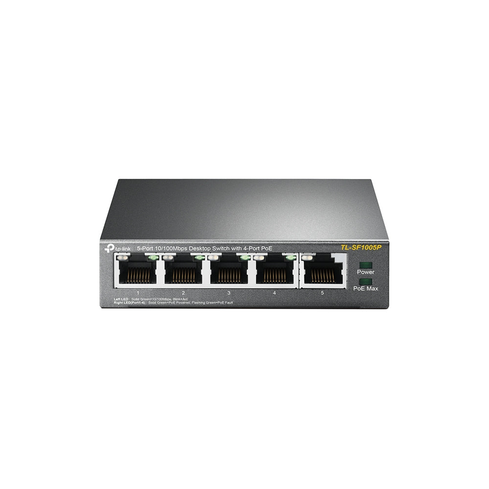 TP-Link TL-SF1005P v5.0, ​5-Port 10/100Mbps Desktop Switch with 4-Port PoE - sentinet.gr