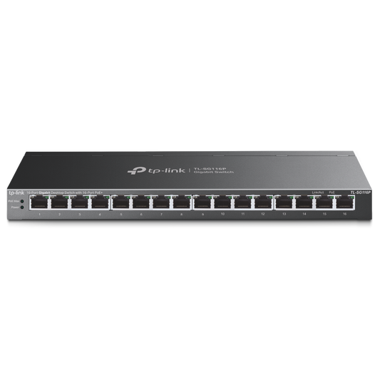TP-Link TL-SG116P v1.0, 16-Port Gigabit Desktop Switch with 16-Port PoE+ - sentinet.gr