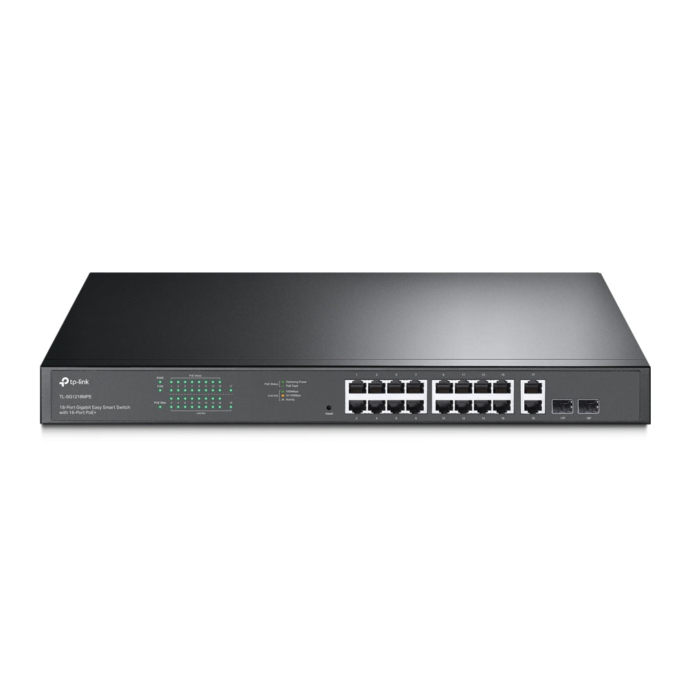 TP-Link TL-SG1218MPE v5.0, JetStream 18-Port Gigabit Easy Smart Switch with 16-Port PoE+, 2xGigabit, 2x combo SFP - sentinet.gr