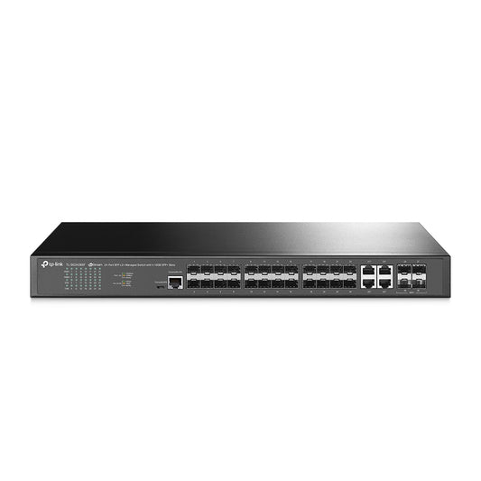 TP-Link SG3428XF v1.0, JetStream 24-Port SFP L2+ Managed Switch with 4 10GE SFP+ Slots - sentinet.gr