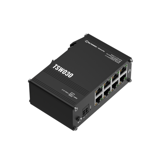 Teltonika TSW030, DIN Rail Ethernet Switch 8xEthernet - sentinet.gr