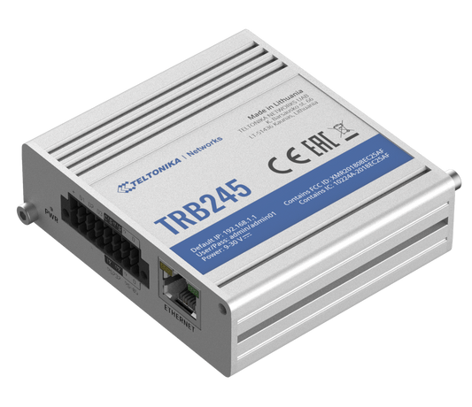 Teltonika TRB245 Industrial Grade 4G LTE Cat4 RS232/RS485 Dual SIM Gateway - sentinet.gr