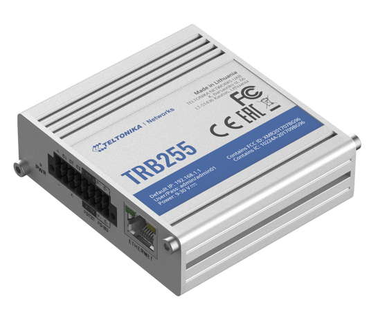 Teltonika TRB255 Industrial Grade 4G LTE (Cat M1) / NB-IoT / EGPRS RS232/RS485 Dual SIM Gateway - sentinet.gr
