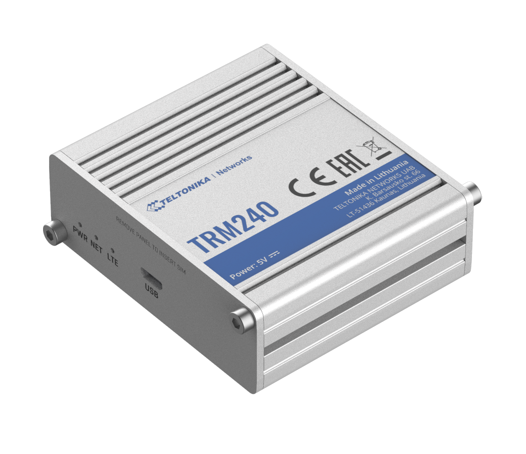 Teltonika TRM240 Industrial Grade Cellular LTE Cat1 Modem (TRM240 000000 - Standard Package) - sentinet.gr