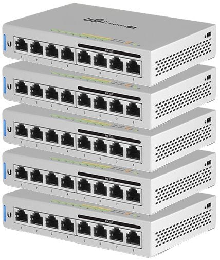 Ubiquiti US-8-60W-5, UniFi Switch, 8xGigabit, 4xAuto-Sensing IEEE 802.3af PoE Ports, 5-Pack - sentinet.gr