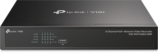 TP-Link VIGI NVR1008H-8MP v1.0, VIGI 8 Channel PoE+ Network Video Recorder - sentinet.gr