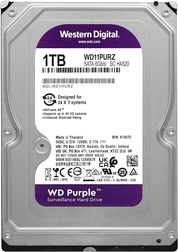 Western Digital Purple 1TB SATA3 WD11PURZ - sentinet.gr