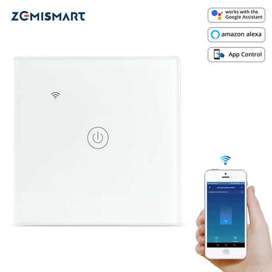 Zemismart Tuya WiFi Light Switch One Gang No Neutral Wire Required Alexa Google Home Control - sentinet.gr